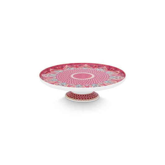 Mini Cake Tray Flower Festival Scallop Deco Dark Pink 21cm - Pimis Living