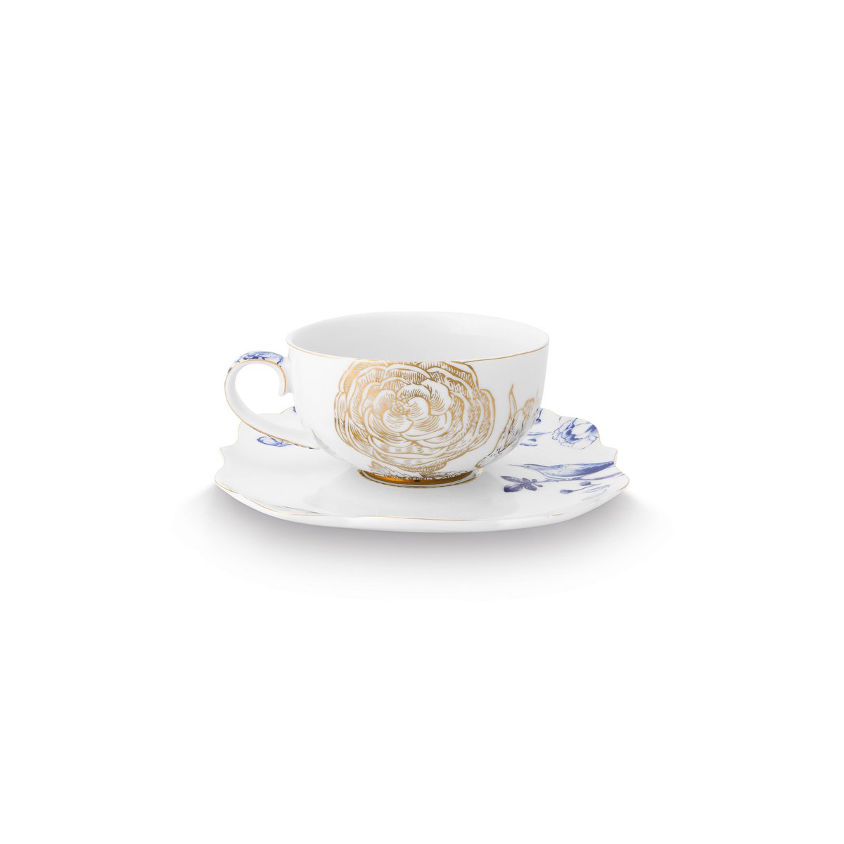 Set/2 Tea Cups & Saucers Royal White - Pimis Living