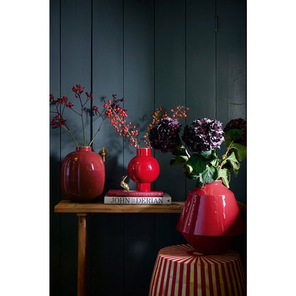 Vase Metal Small Red 18x24cm - Pimis Living