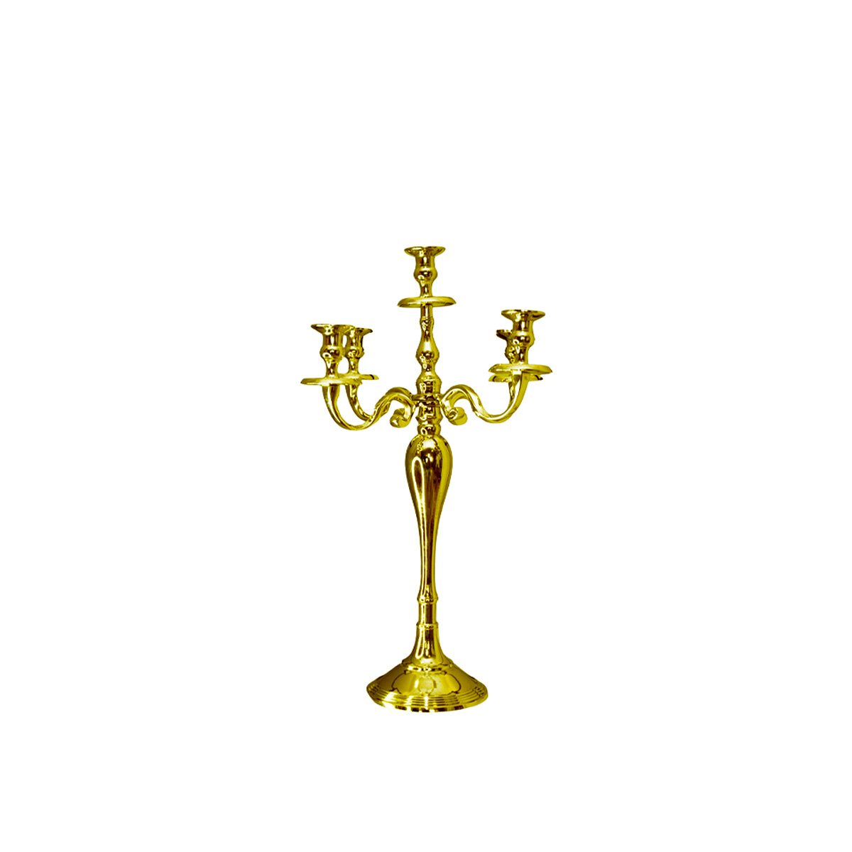 60 cm 5 goldener Lichtkerzenhalter