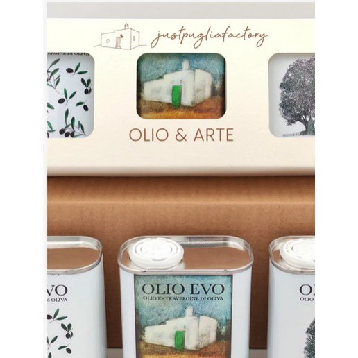 JUST PUGLIA FACTORY OLIO & ARTE -EVO Blend 175 ml Tris-Pack (3er-Pack) - Pimis Living