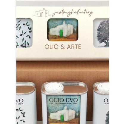 JUST PUGLIA FACTORY OLIO & ARTE -EVO Blend 175 ml Tris-Pack (3er-Pack) - Pimis Living