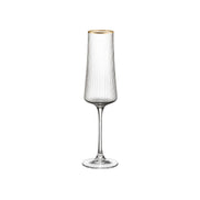 Champagnerflöten vergoldete Kante 210 ml - Los 6 AULICA