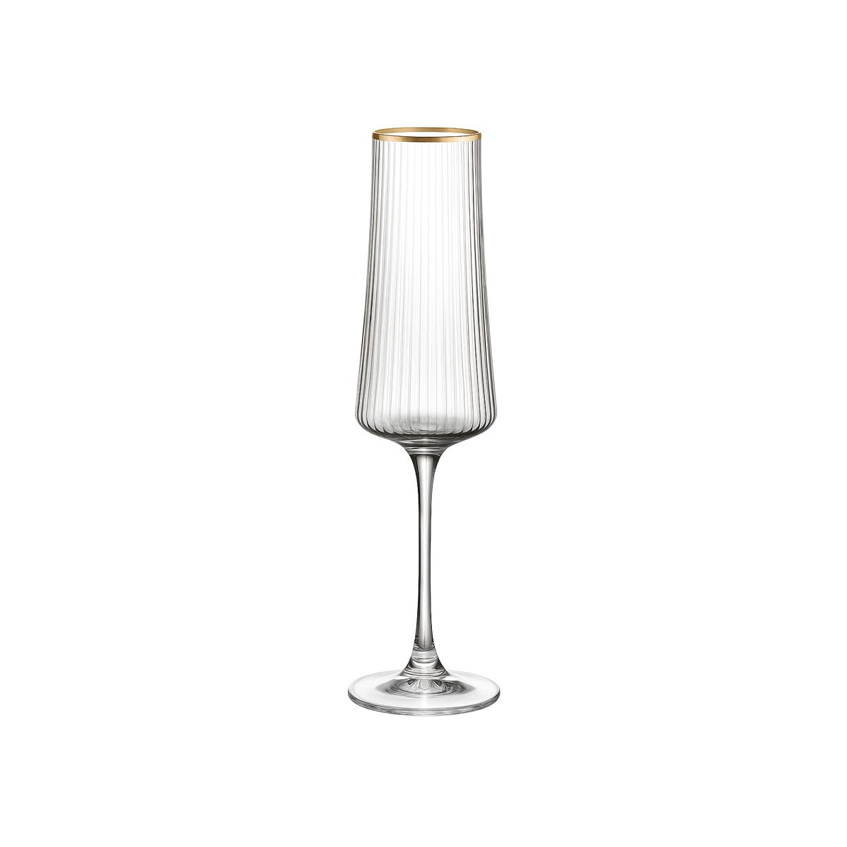 Champagnerflöten vergoldete Kante 210 ml - Los 6 - Pimis Living