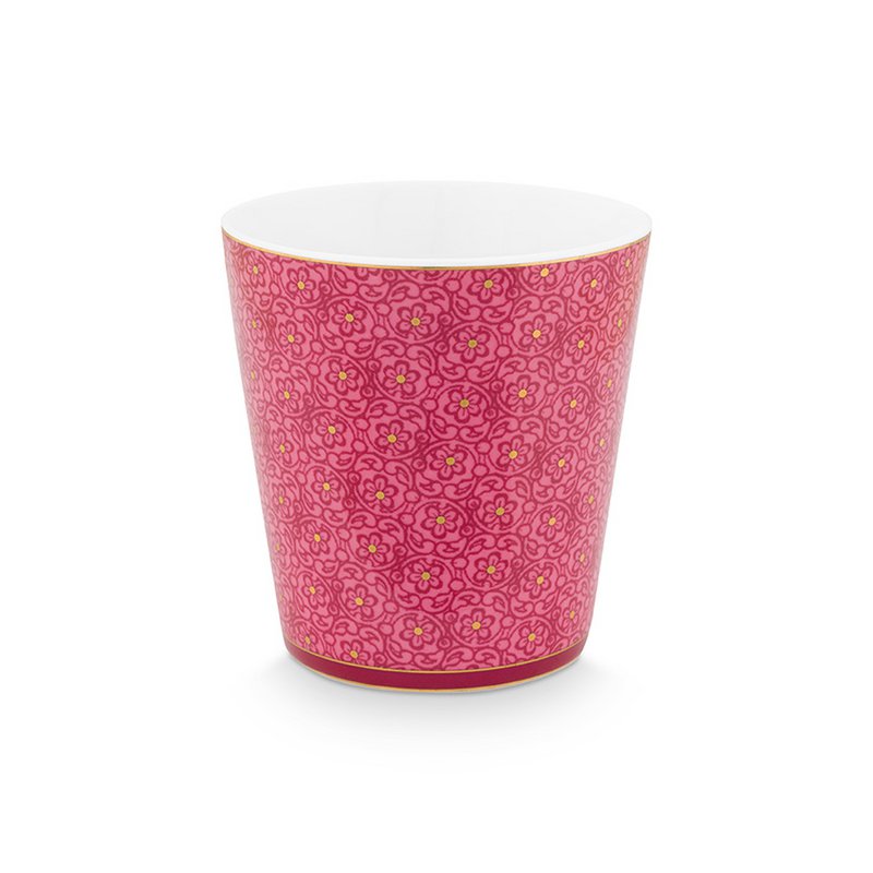 Giftset Mugs without Ear Oriental Flower Festival Dark Pink 230ml - Pimis Living