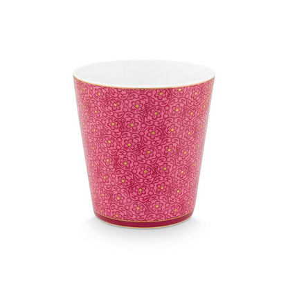Giftset Mugs without Ear Oriental Flower Festival Dark Pink 230ml - Pimis Living