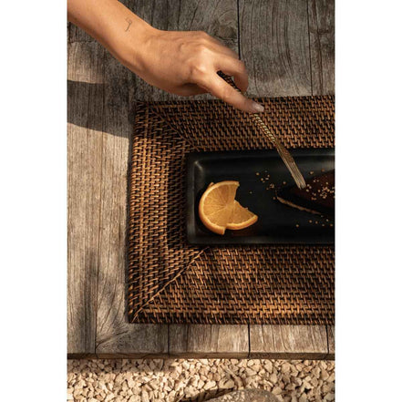 Das rechteckige Tischset im Kolonialstil – Naturbraun Bazar Bizar Living