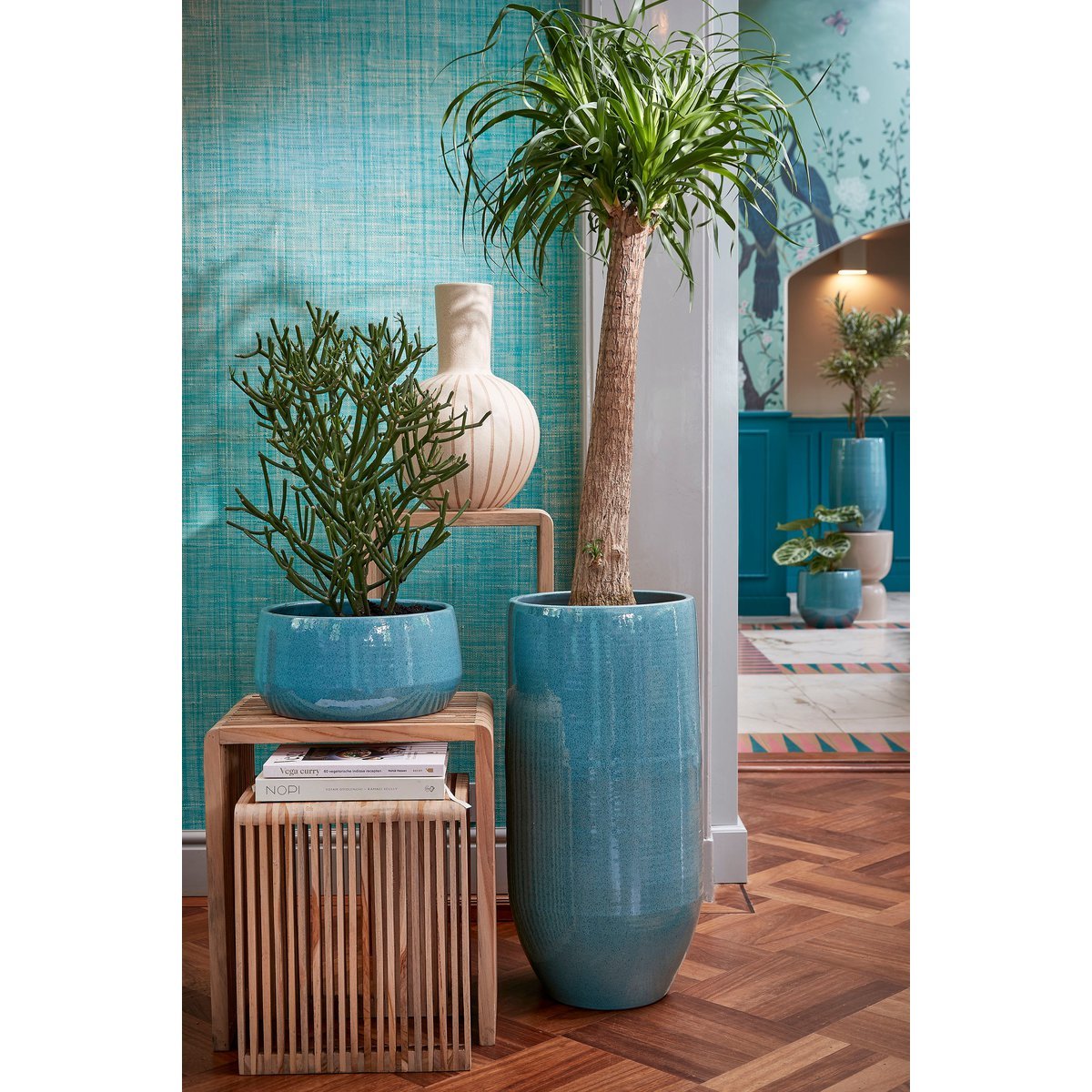 Holm Vase – H42 x Ø28 cm – Keramik – Creme Mica Decorations