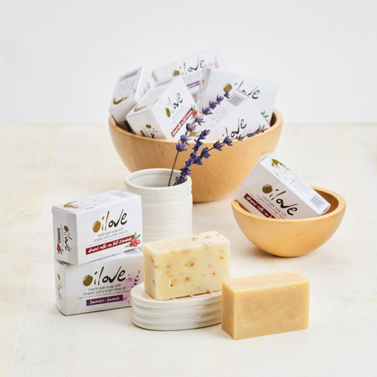 OILOVE® HANDGEMACHTES SEIFENSTÜCK MIT BIO-OLIVENÖL EXTRA NATIV - Pimis Living