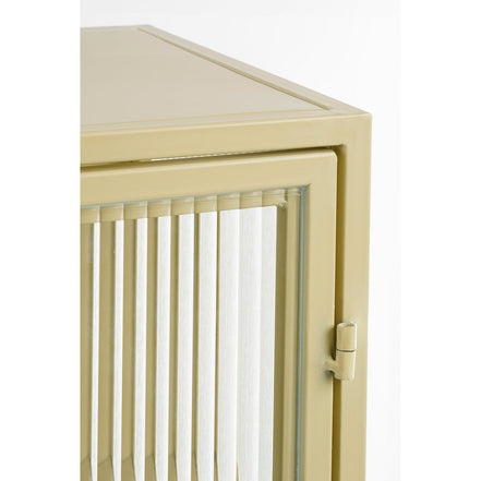 Clifton Storage Cabinet with Doors - L38 x W35 x H90 cm - Metal - Beige