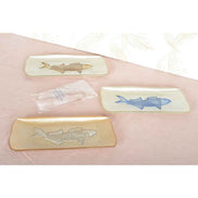 RECHTECKIGE KARAMELLSCHALE MIT SILBERFISCH 31,7X12,7CM AULICA