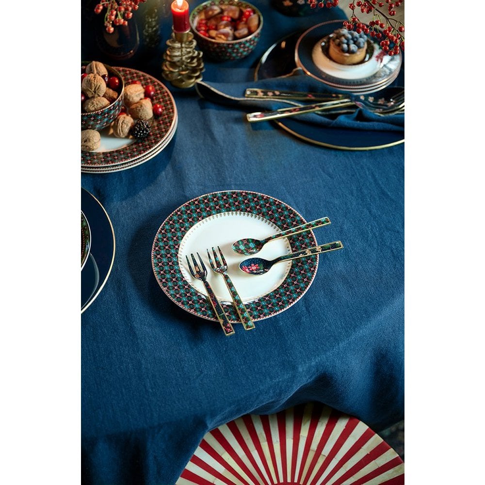 Set/4 Cake Forks Enamelled Berry Blues 14.5cm - Pimis Living