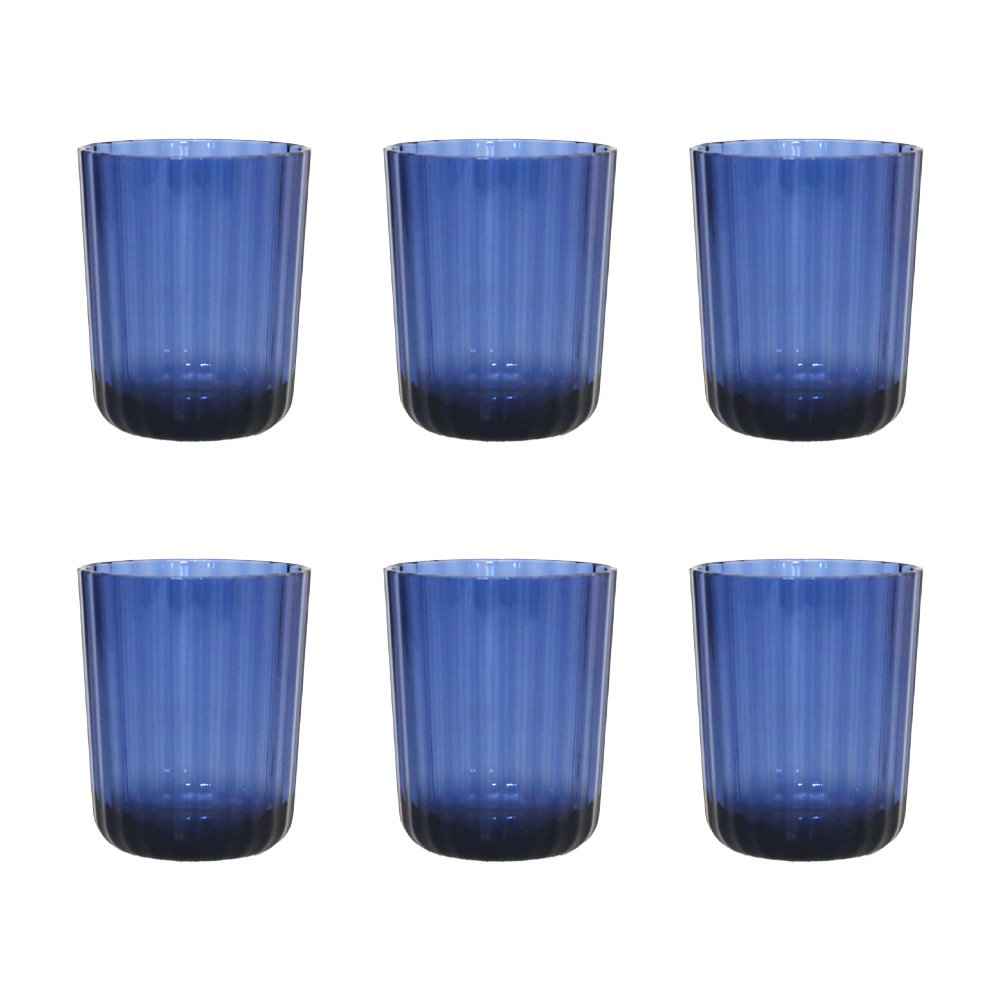 Acrylblau -Wassergläser - Los 6 AULICA