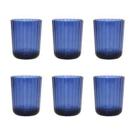 Acrylblau -Wassergläser - Los 6 AULICA