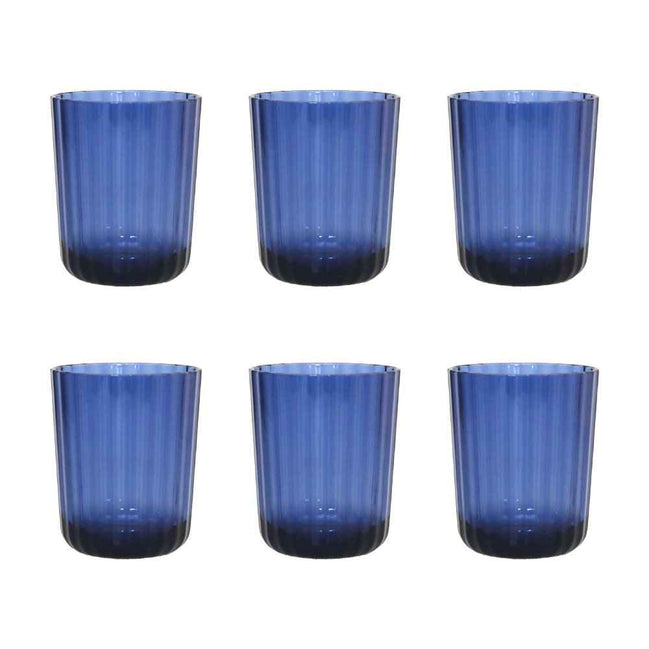 Acrylblau -Wassergläser - Los 6 AULICA