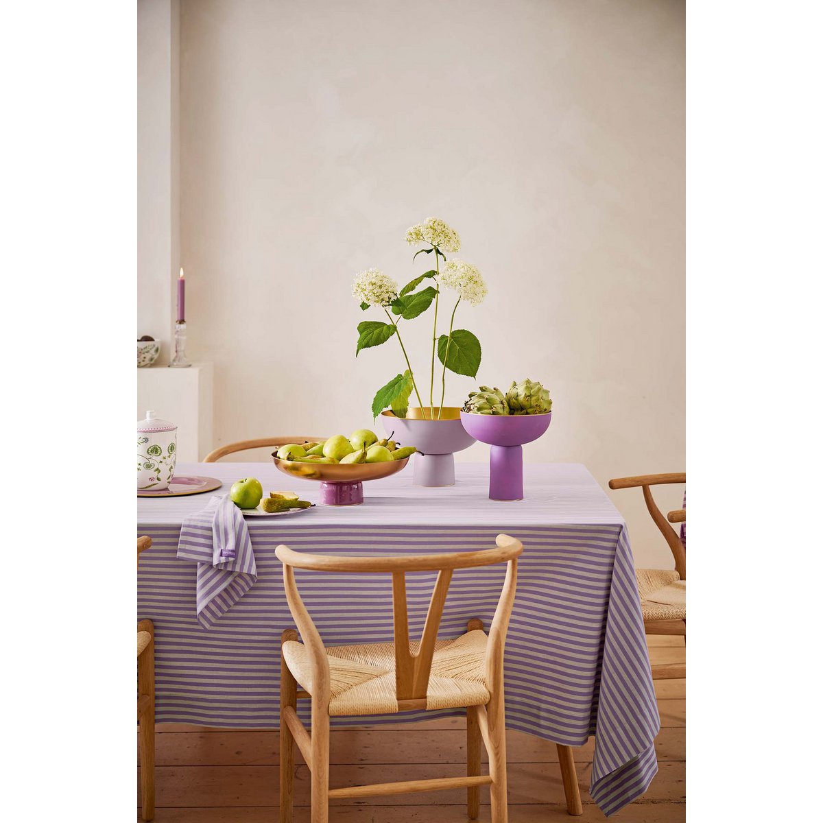 High Tray Metal Matt Lilac 23x24cm - Pimis Living