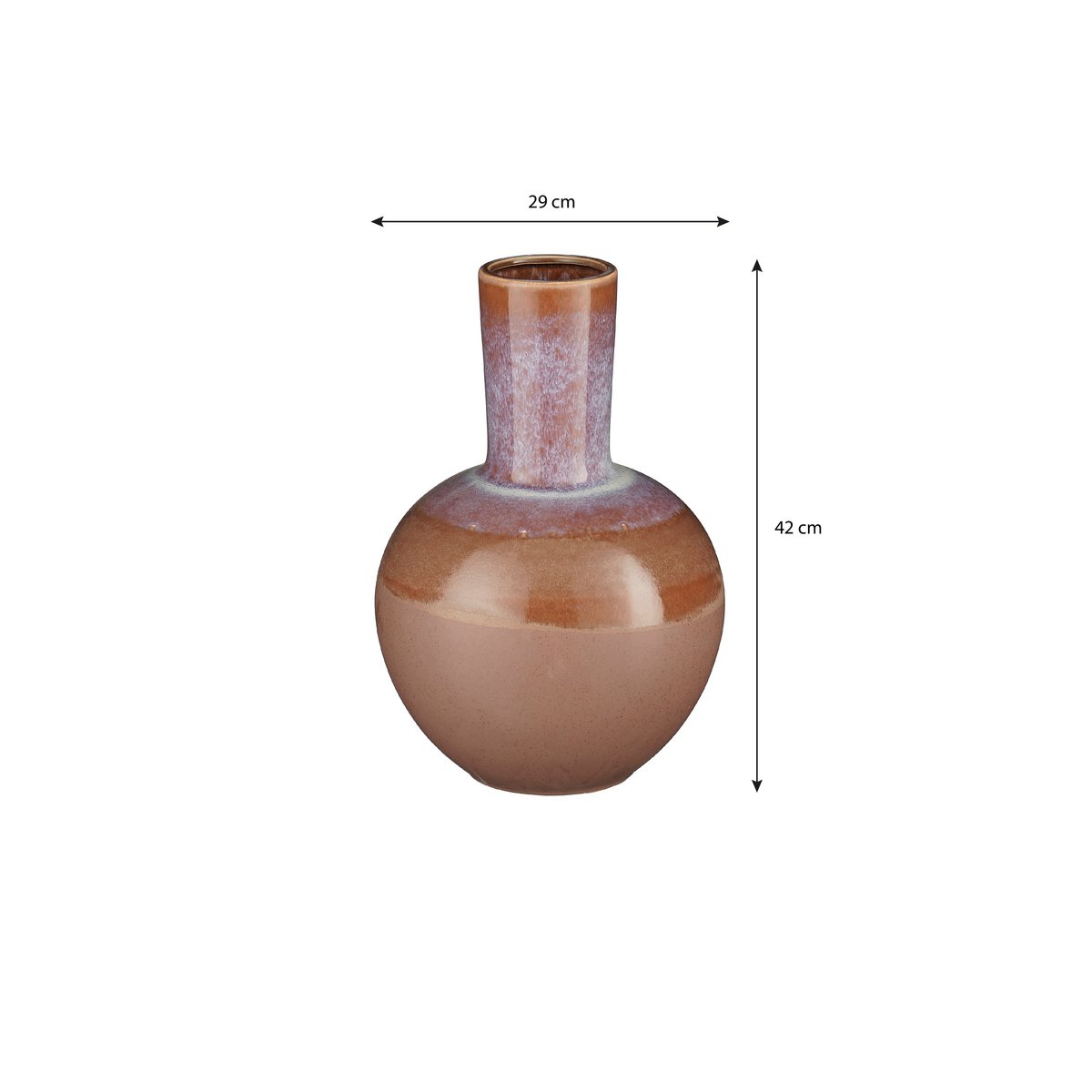Holm Vase - H42 x Ø29 cm - Keramik - Terra