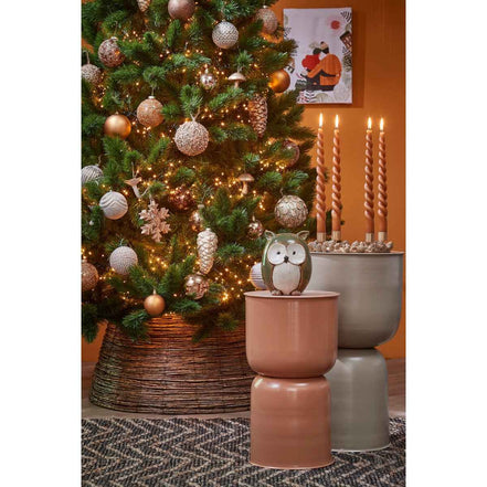 Weihnachtsbaumkorb - H21 x Ø50 cm - Weidenzweige - Braun