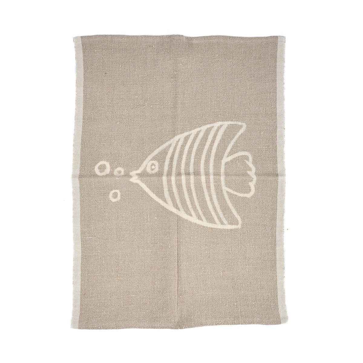 Das Leinenfisch-Küchentuch – Naturweiß – 50 x 70 Bazar Bizar Living