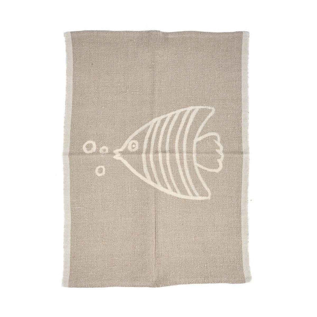 Das Leinenfisch-Küchentuch – Naturweiß – 50 x 70 Bazar Bizar Living