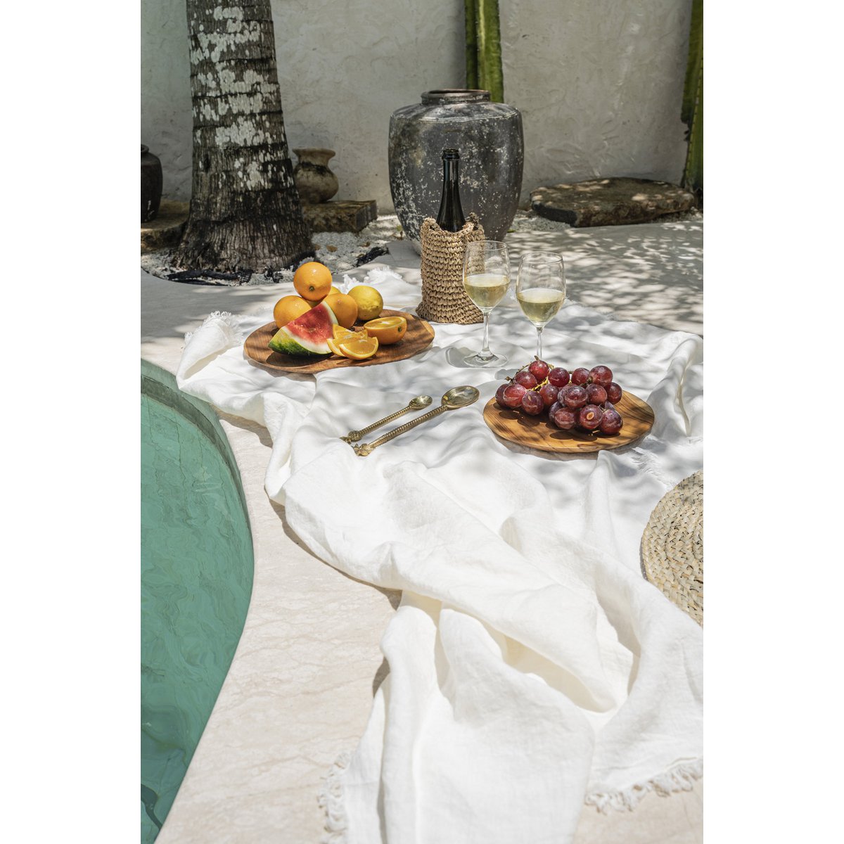 Die Leinentischdecke – Weiß – 150 x 250 - Pimis Living