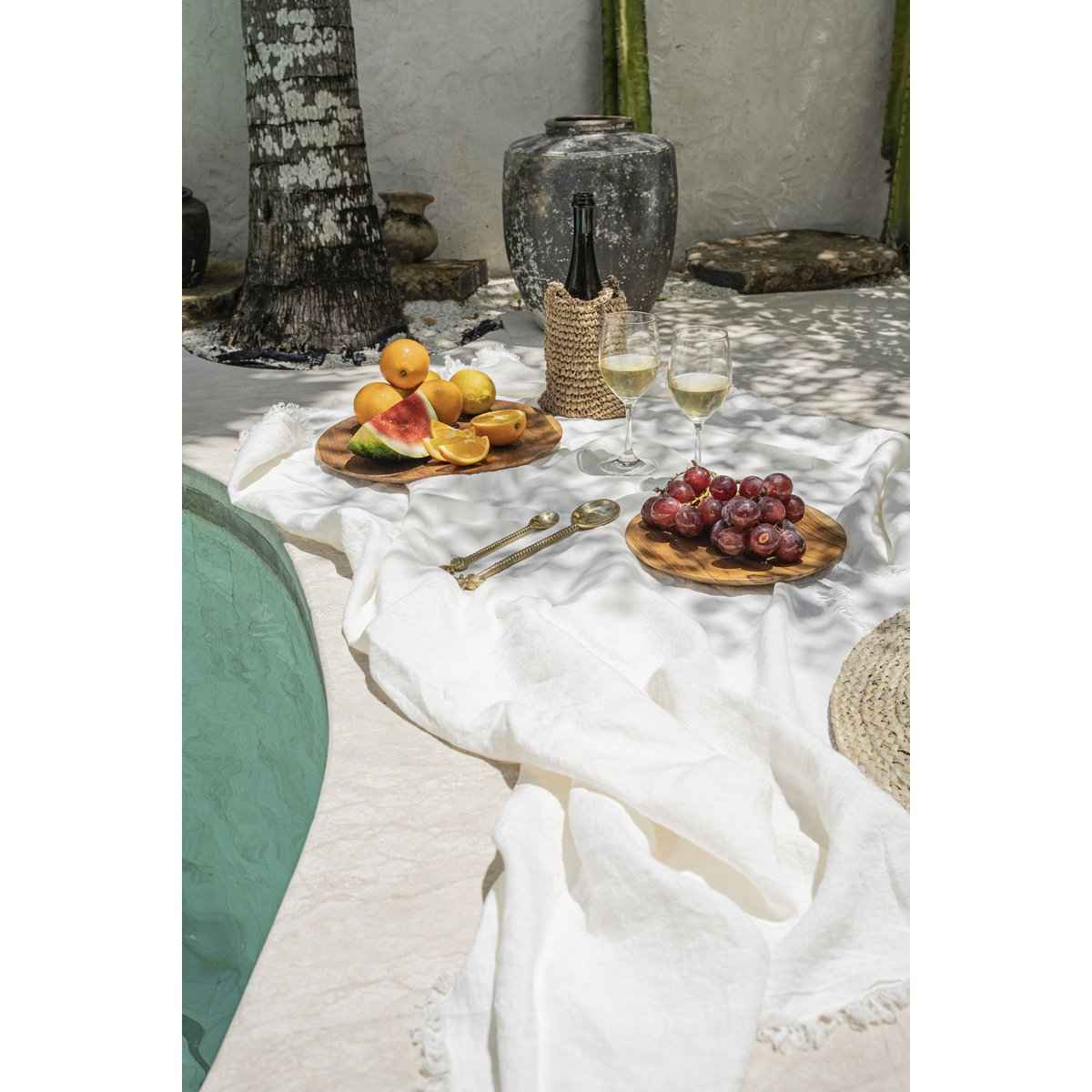 Die Leinentischdecke – Weiß – 150 x 250 Bazar Bizar Living