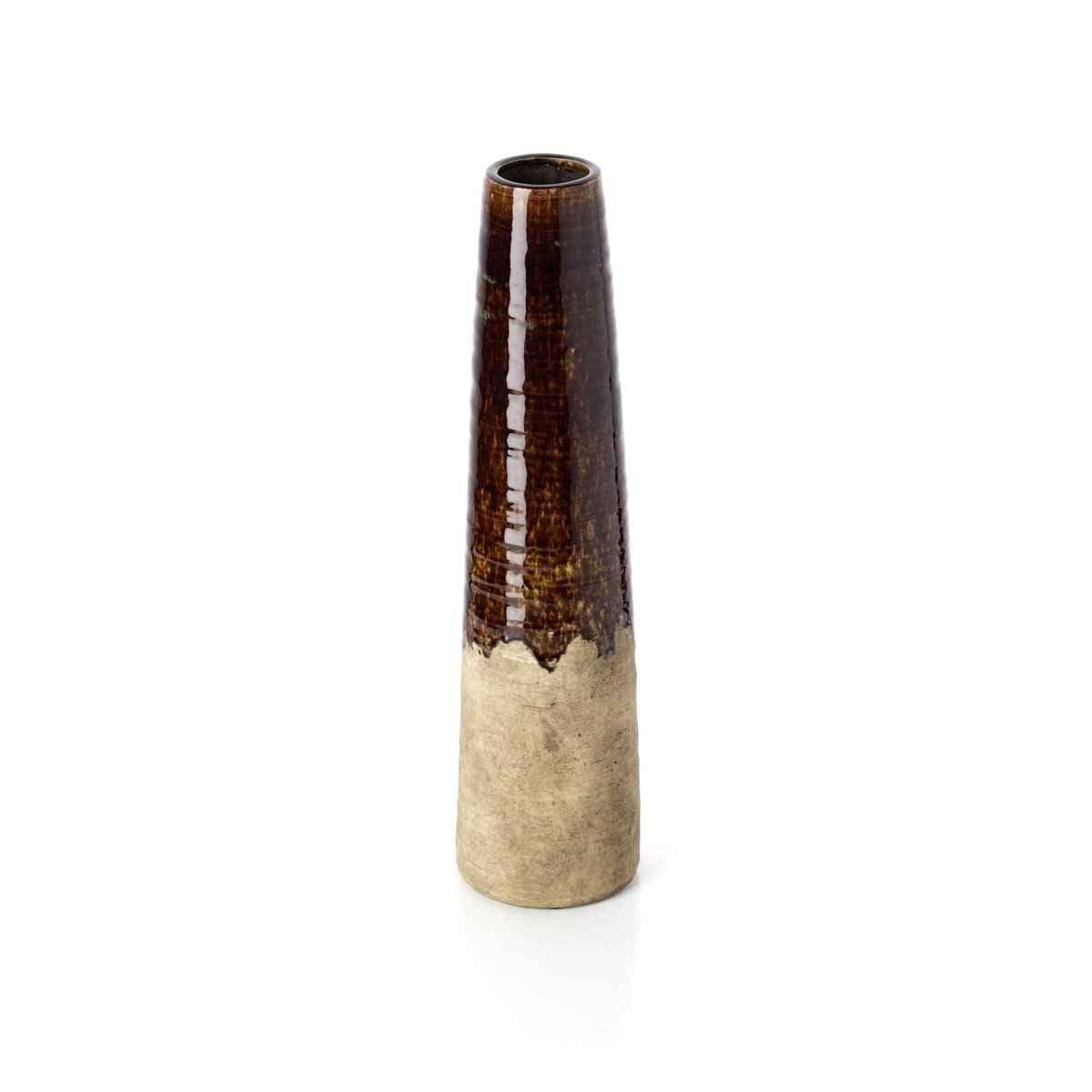 Die Amber Cone Vase – Betonbraun – L Bazar Bizar Living