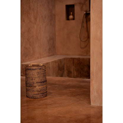 Der Rattan-Mülleimer hoch – Naturbraun - Pimis Living