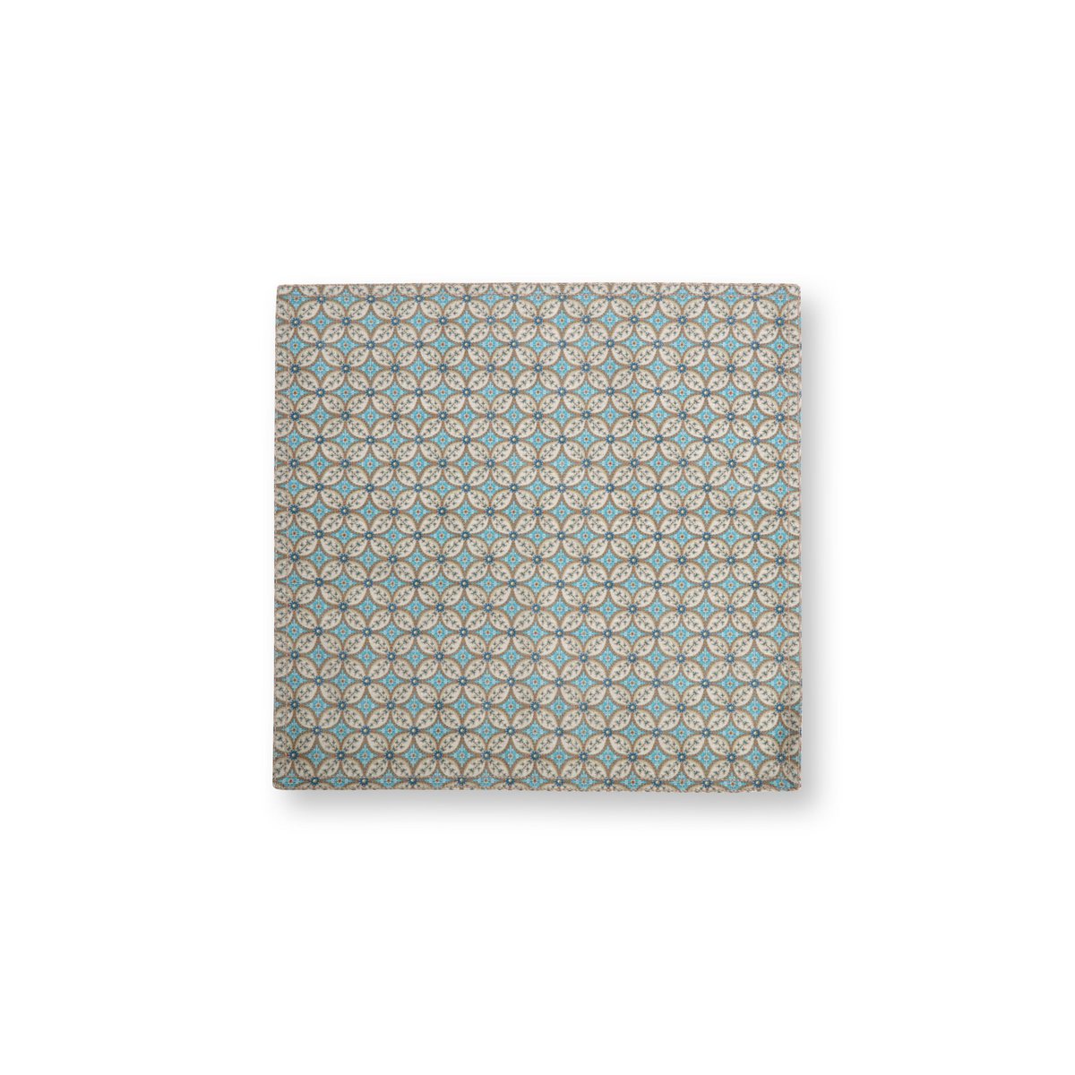 Set/4 Napkins Blooming Tales Bustani Khaki-Blue 40x40cm - Pimis Living
