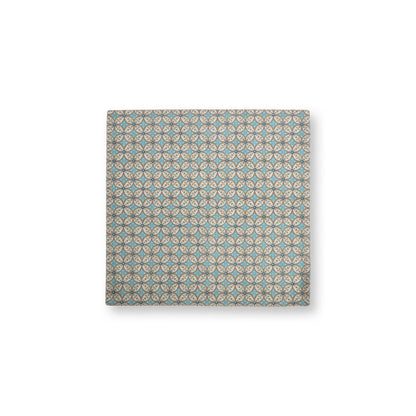 Set/4 Napkins Blooming Tales Bustani Khaki-Blue 40x40cm - Pimis Living