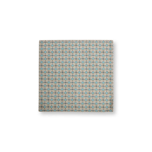 Set/4 Napkins Blooming Tales Bustani Khaki-Blue 40x40cm - Pimis Living
