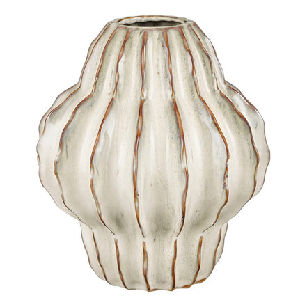 Jarrón Altea – Alto 28 x Ø 25 cm – Cerámica – Blanco roto