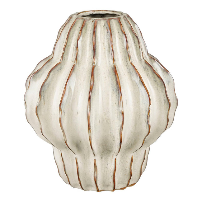 Jarrón Altea – Alto 28 x Ø 25 cm – Cerámica – Blanco roto