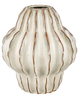 Altea Vase – H28 x Ø25 cm – Keramik – gebrochenes Weiß