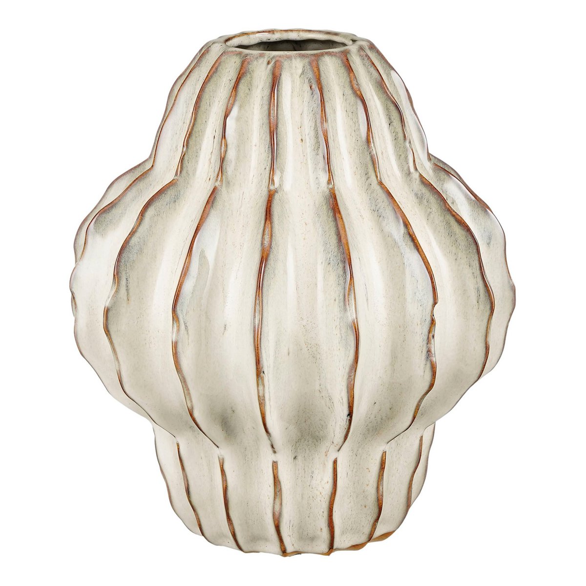 Jarrón Altea – Alto 28 x Ø 25 cm – Cerámica – Blanco roto
