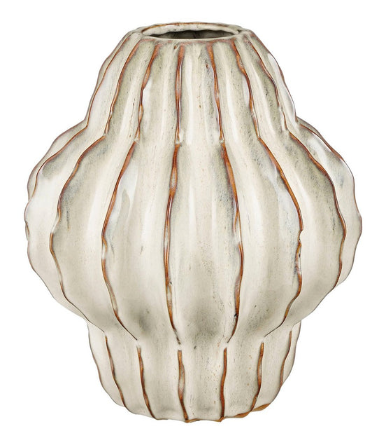 Jarrón Altea – Alto 28 x Ø 25 cm – Cerámica – Blanco roto
