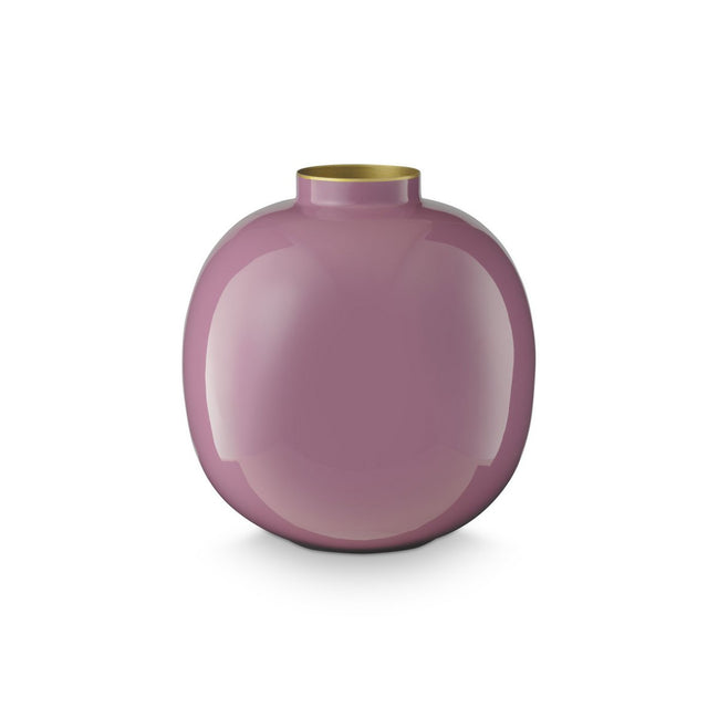 Vase metal purple 23cm
