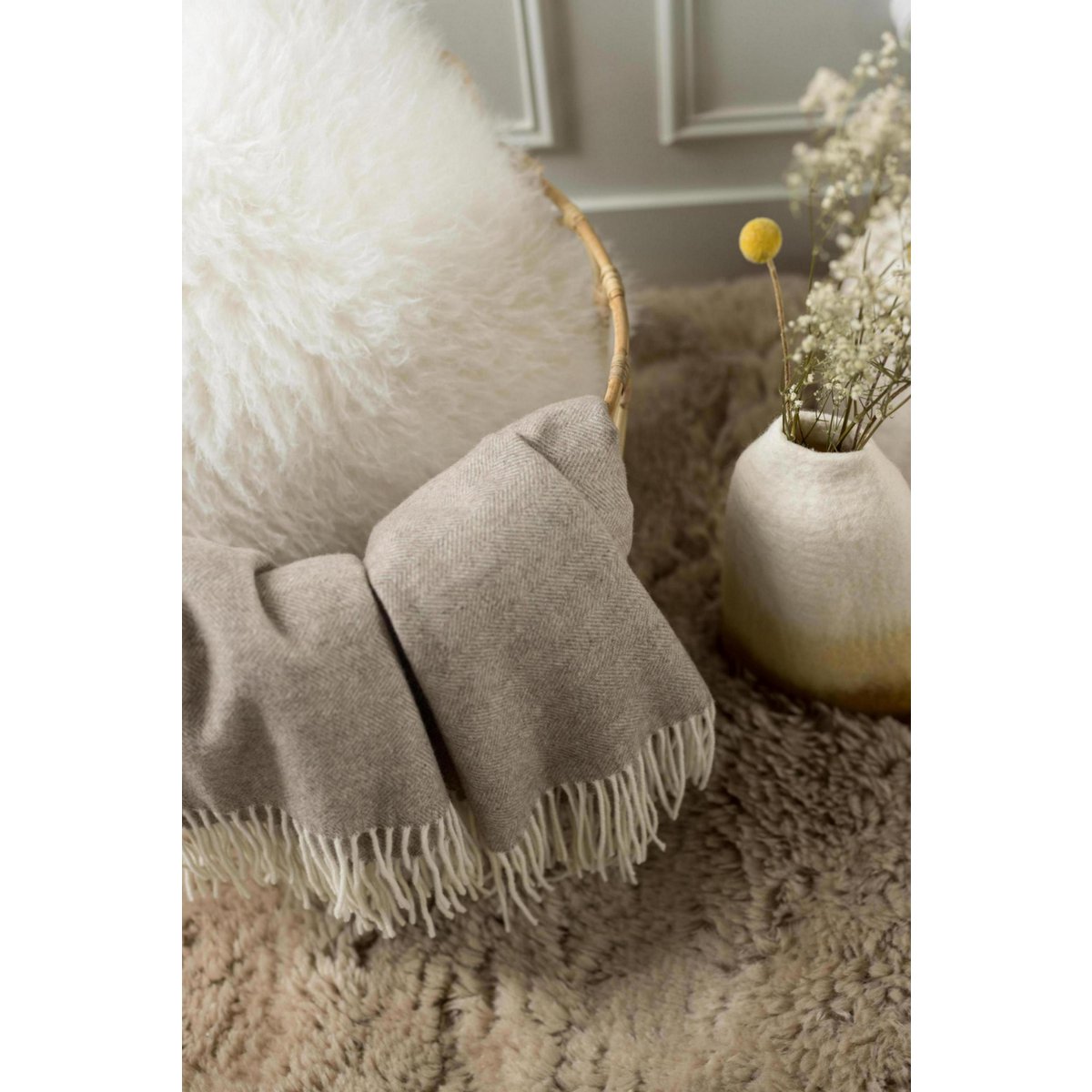 Plaid Carina Naturel 130 x 190 - Pimis Living