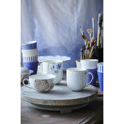 Set/2 Mugs Large Royal White - Pimis Living