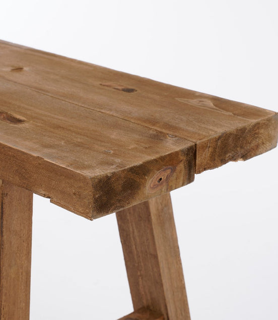 Bold Holzbank – L108 x B20 x H37 cm – recyceltes Holz – Braun