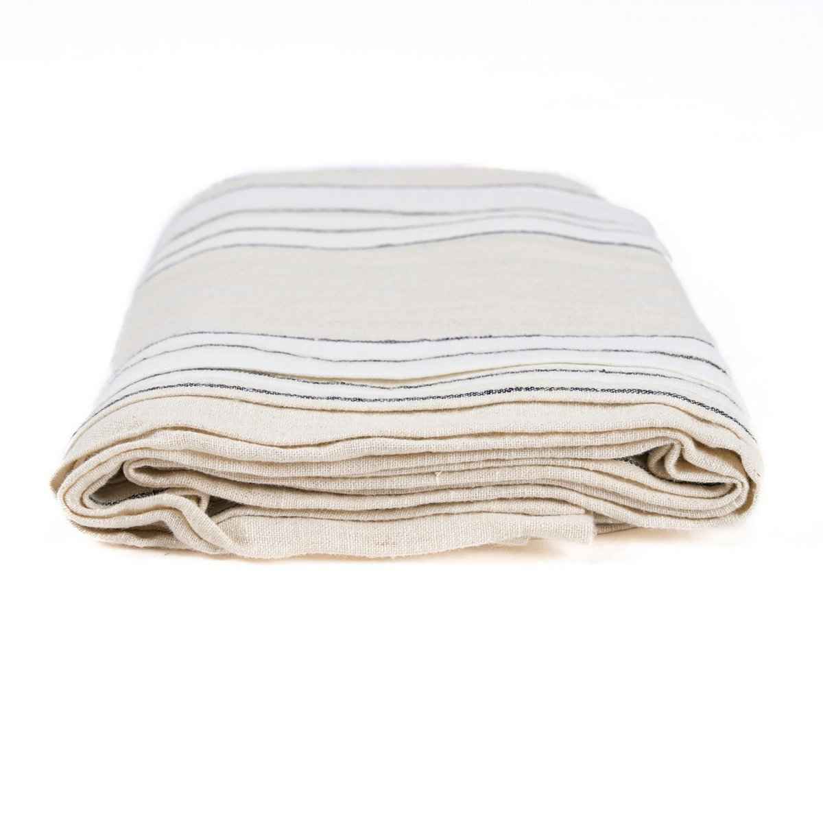 Die Provence-Tischdecke – Naturschwarzweiß – 150 x 250 Bazar Bizar Living