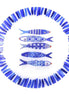 Blue Fish -Präsentationsplatte 30x30x2.2cm AULICA