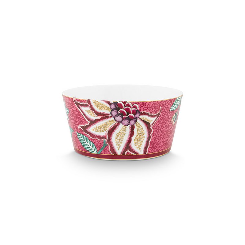 Giftset Bowls Oriental Flower Festival Dark Pink 12cm - Pimis Living