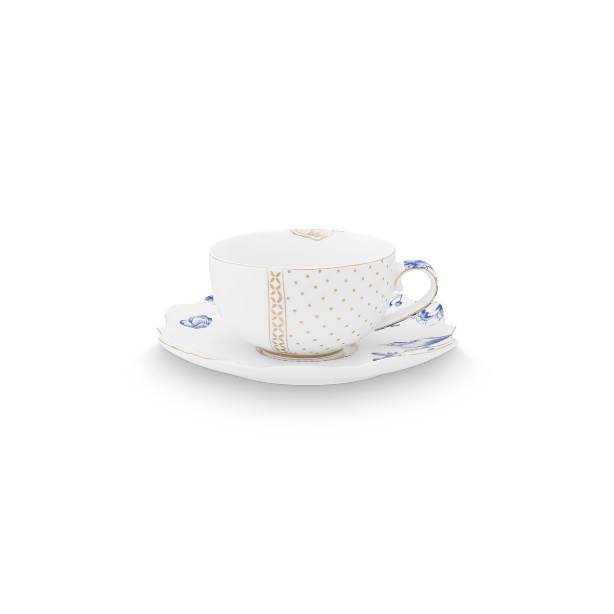 Set/2 Tea Cups & Saucers Royal White - Pimis Living