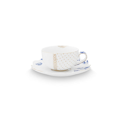 Set/2 Tea Cups & Saucers Royal White - Pimis Living