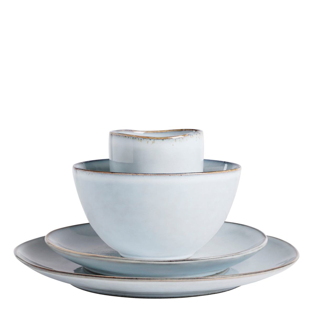 Tabo tableware set for 4 people - gray