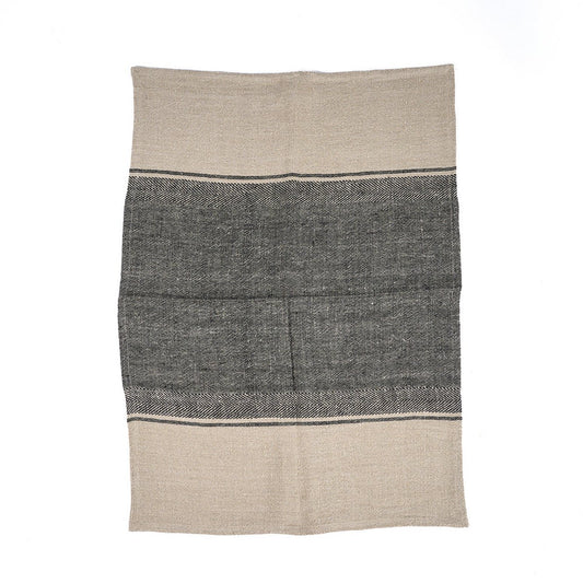 The Linen Moody Küchentuch – Naturschwarz – 50 x 70 - Pimis Living