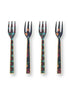 Set/4 Kuchengabeln, emailliert, Berry Blues, 14,5 cm
