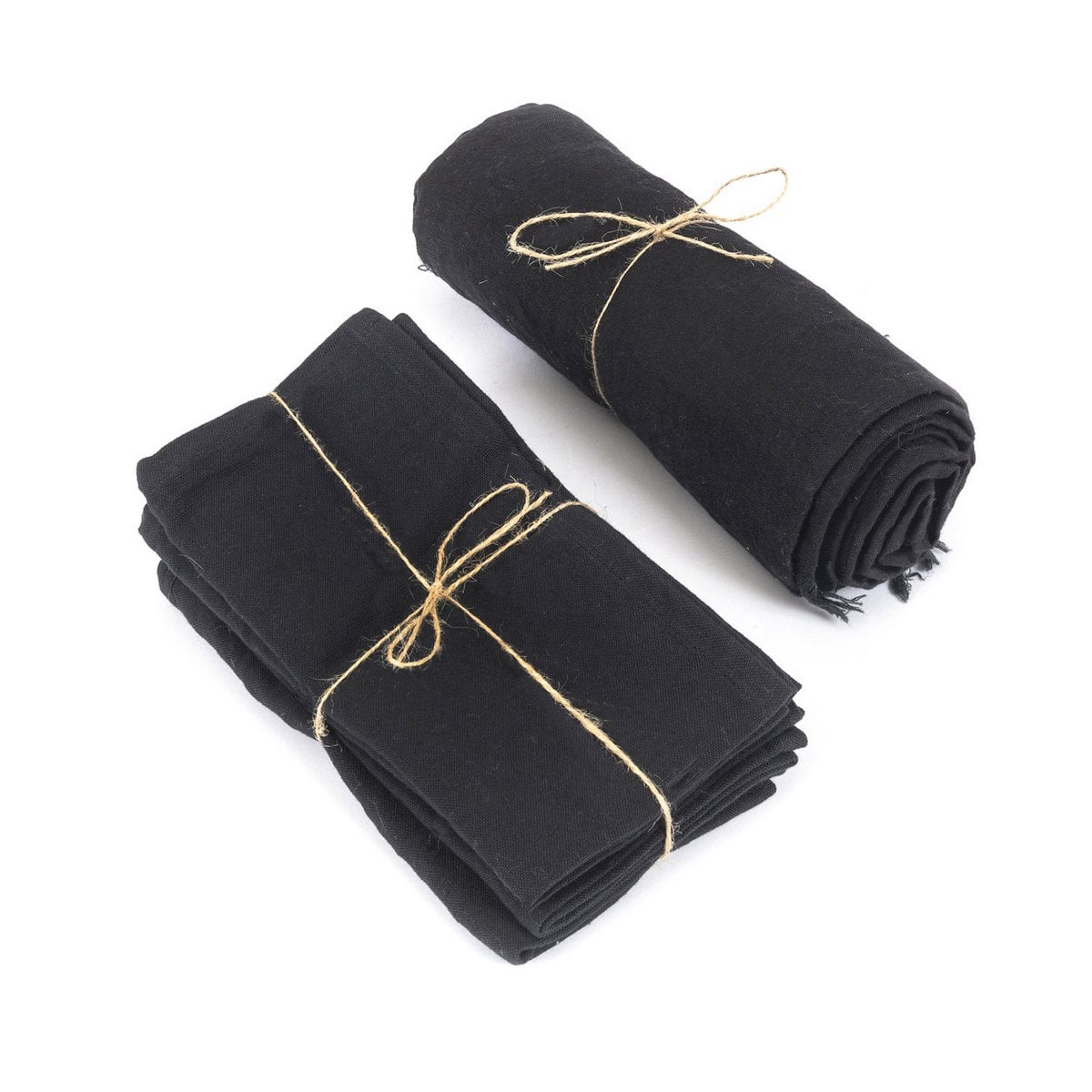 Die Leinentischdecke – Schwarz – 150 x 150 - Pimis Living