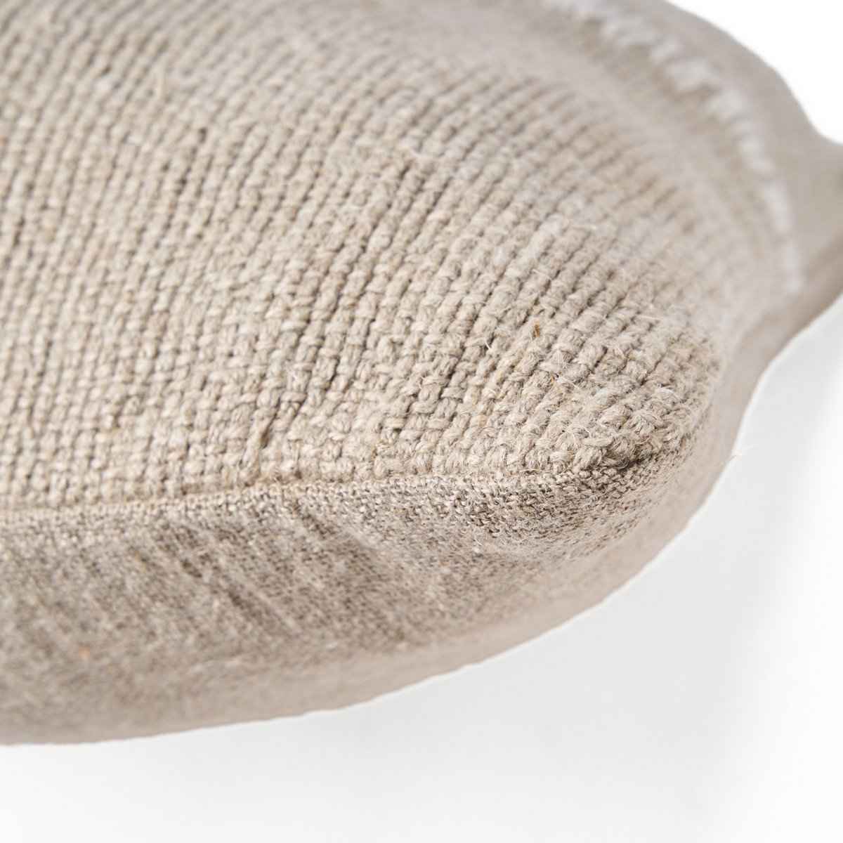 Der Leinenstich-Kissenbezug – Naturweiß Bazar Bizar Living